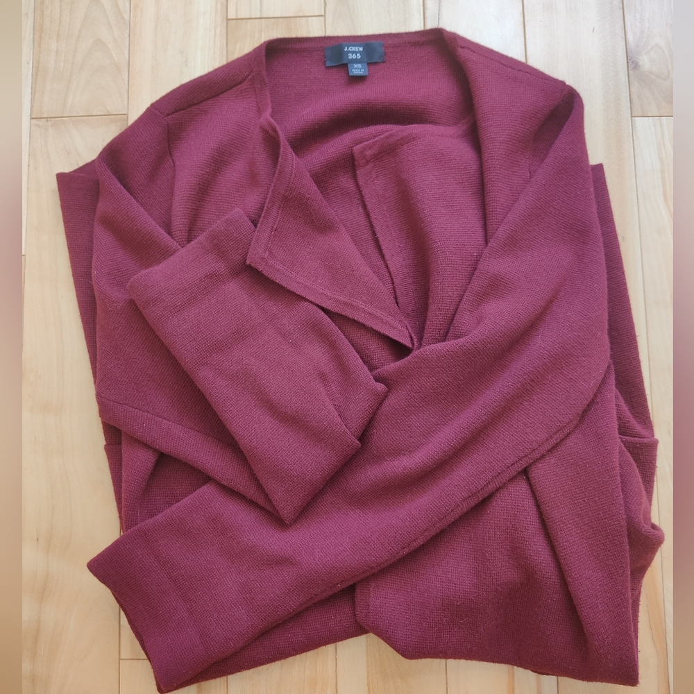 J. Crew Drapey Merino Blend Open Cardigan